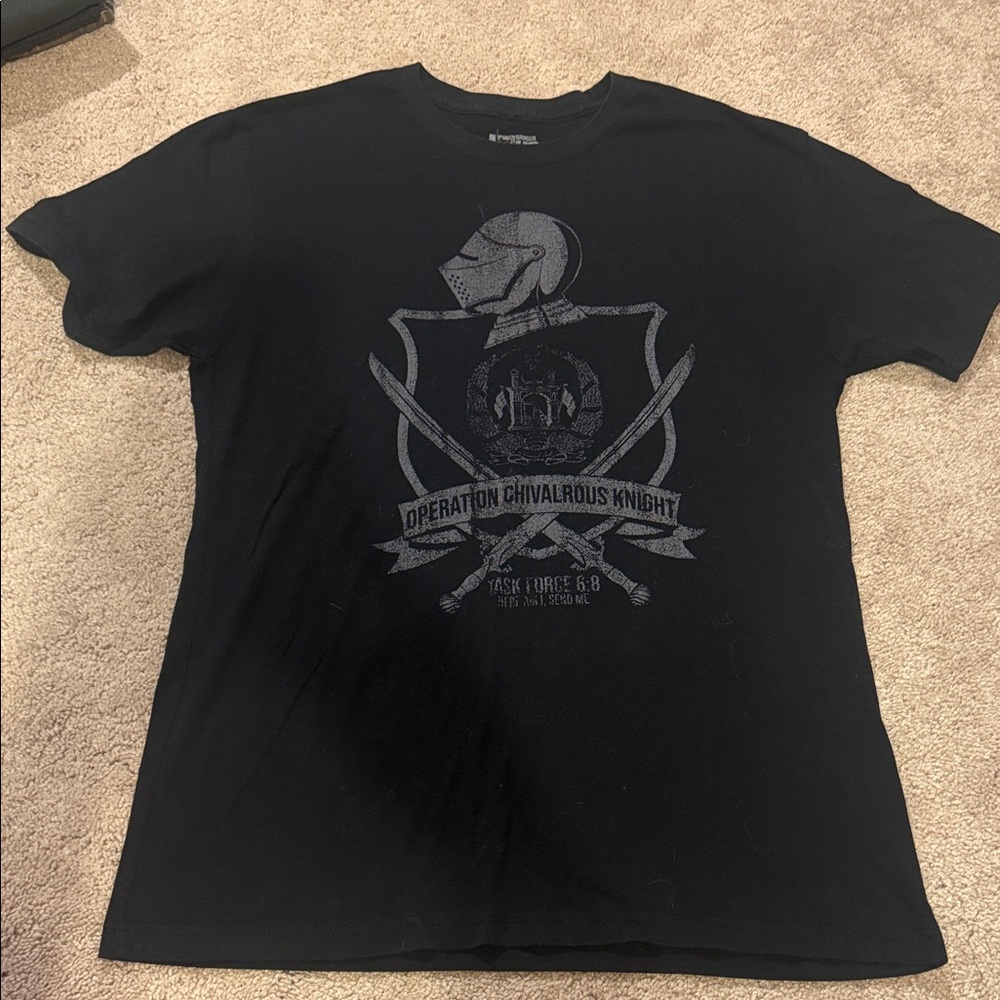 Black Graphic T-Shirt- Ranger Up